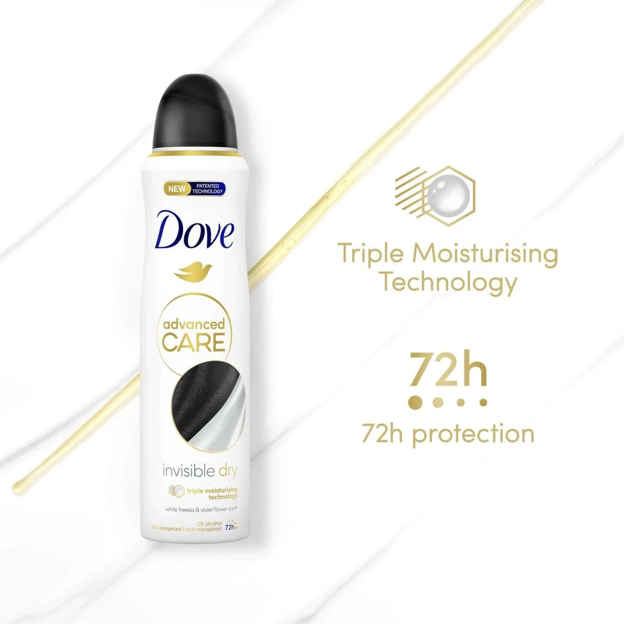 Dove Advanced care Невидимый сухой антиперспирант-спрей 150 мл: цены и характеристики