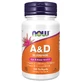 Now Foods A&amp;D, витамин A 10 000 МЕ + витамин D 400 МЕ, 100 капсул