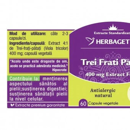 Herbagetica Trei Frati Patati x 60cps: цены и характеристики