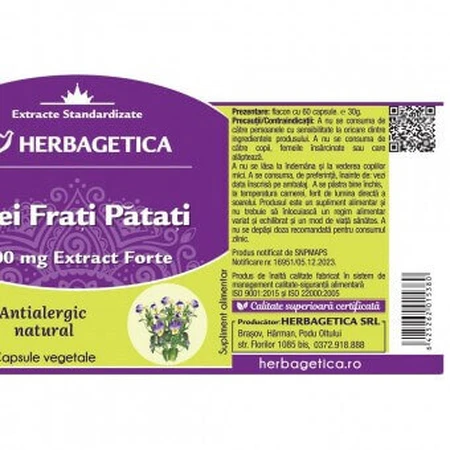 Herbagetica Trei Frati Patati x 60cps: цены и характеристики
