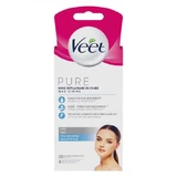 Восковые полоски для удаления волос на лице, 20 штук, Veet