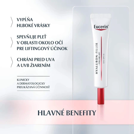 Eucerin HYALURON-FILLER+Volume-Lift Антивіковий крем для шкіри обличчя, SPF 15, 15 мл: ціни та характеристики