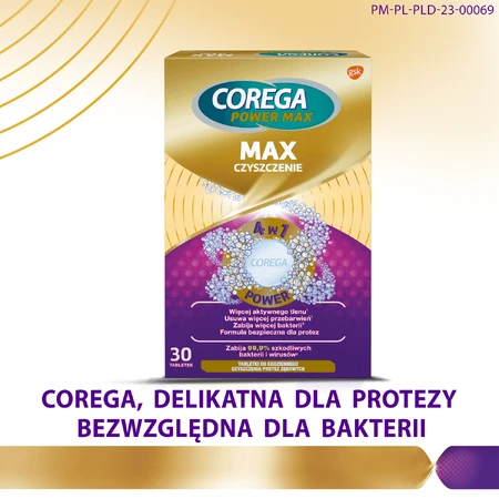 Таблетки для чищення зубних протезів Corega Max, 30 шт.: ціни та характеристики