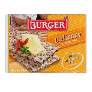 Хрустящие ломтики ржаного хлеба из цельнозерновой муки Delicacy, 250 г, Burger