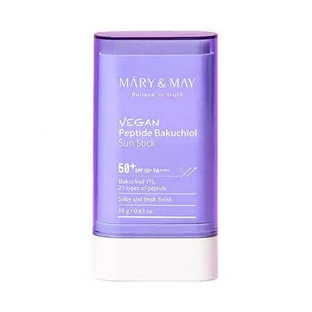 Солнцезащитный стик SPF50+ PA++++ с пептидами и бэкьютиолом, 10 г, Mary and May
