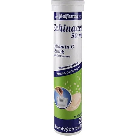 MedPharma ECHINACEA 50 мг + витамин C + цинк 1×20 табл, пищевая добавка: цены и характеристики
