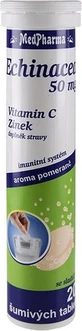 MedPharma ECHINACEA 50 мг + витамин C + цинк 1×20 табл, пищевая добавка