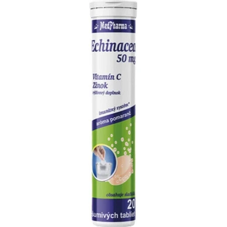 MedPharma ECHINACEA 50 мг + витамин C + цинк 1×20 табл, пищевая добавка: цены и характеристики