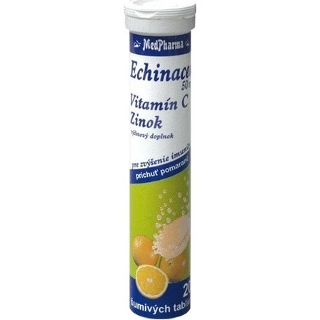 MedPharma ECHINACEA 50 мг + витамин C + цинк 1×20 табл, пищевая добавка: цены и характеристики