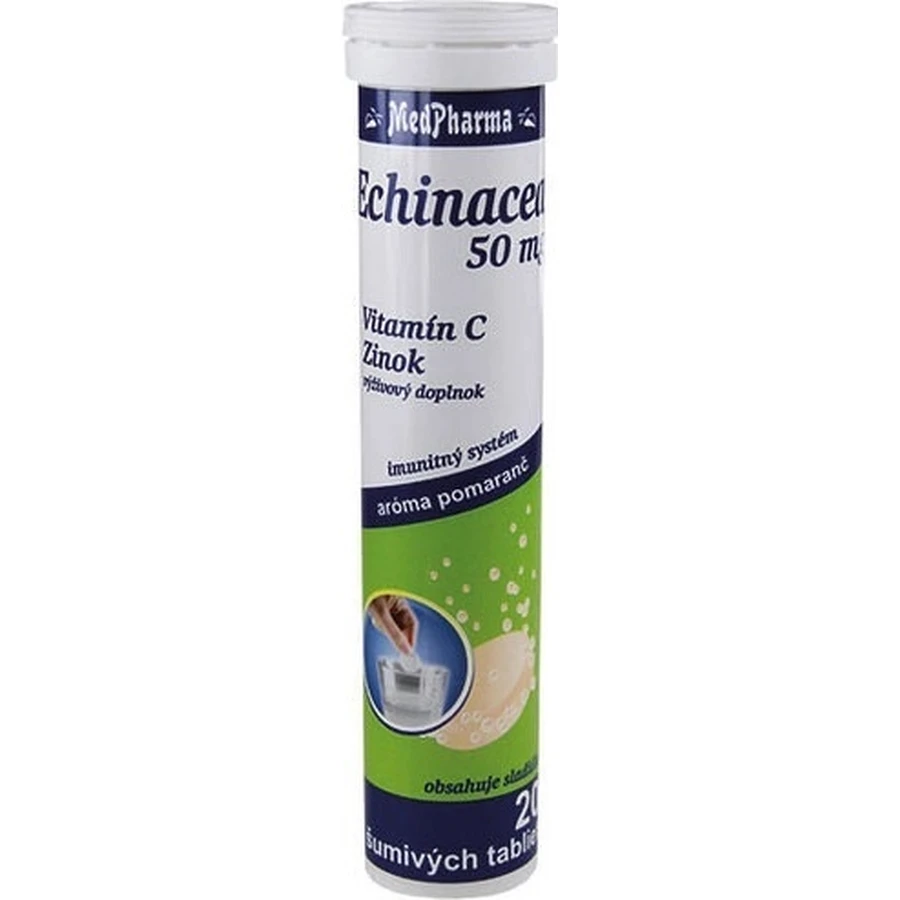 MedPharma ECHINACEA 50 мг + витамин C + цинк 1×20 табл, пищевая добавка: цены и характеристики