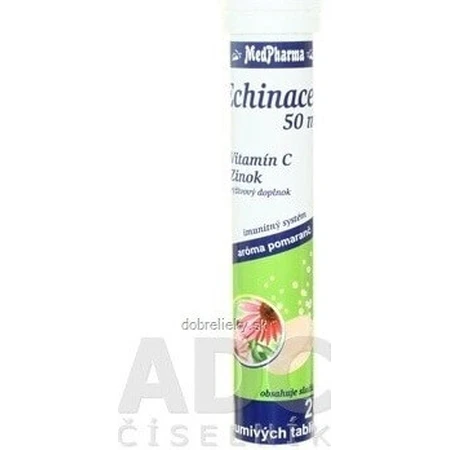 MedPharma ECHINACEA 50 мг + витамин C + цинк 1×20 табл, пищевая добавка: цены и характеристики
