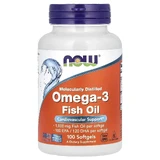 Омега 3, 100 мг, 100 капсул, Now Foods