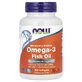Омега 3, 100 мг, 100 капсул, Now Foods