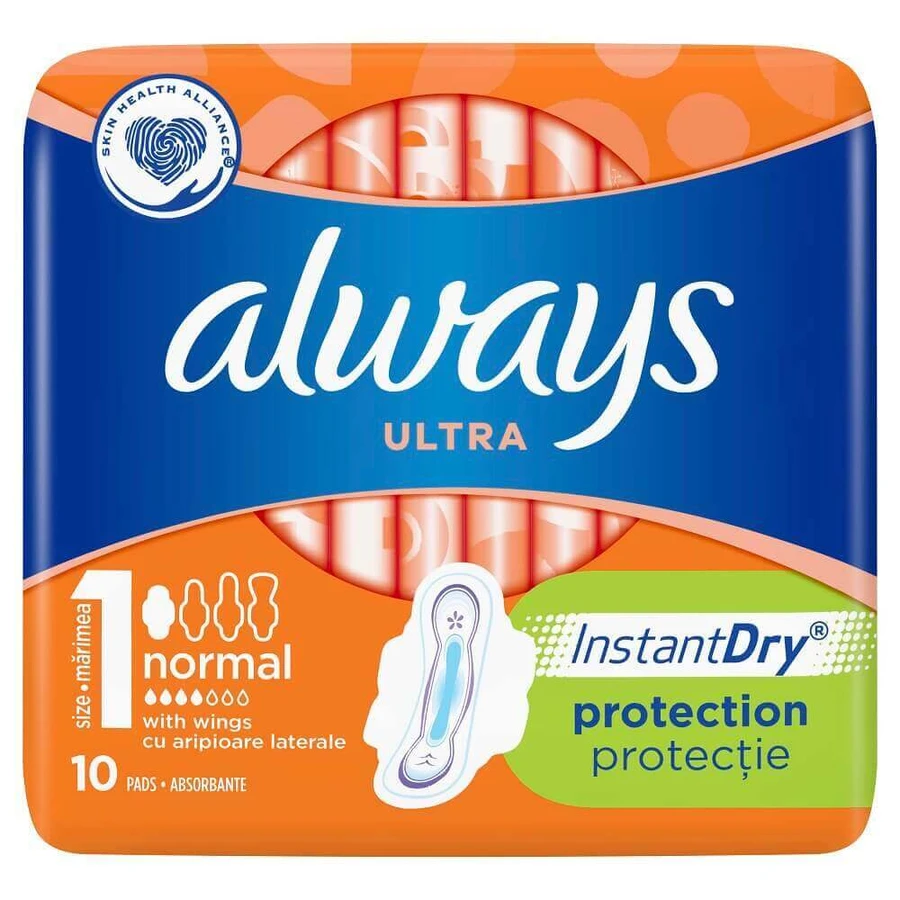 Прокладки Always Ultra Normal 1, 4 краплі, 10 шт.: ціни та характеристики