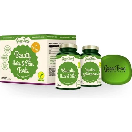 GreenFood Nutrition BEAUTY HAIR&SKIN Forte+Pillbox 1×1set: цены и характеристики
