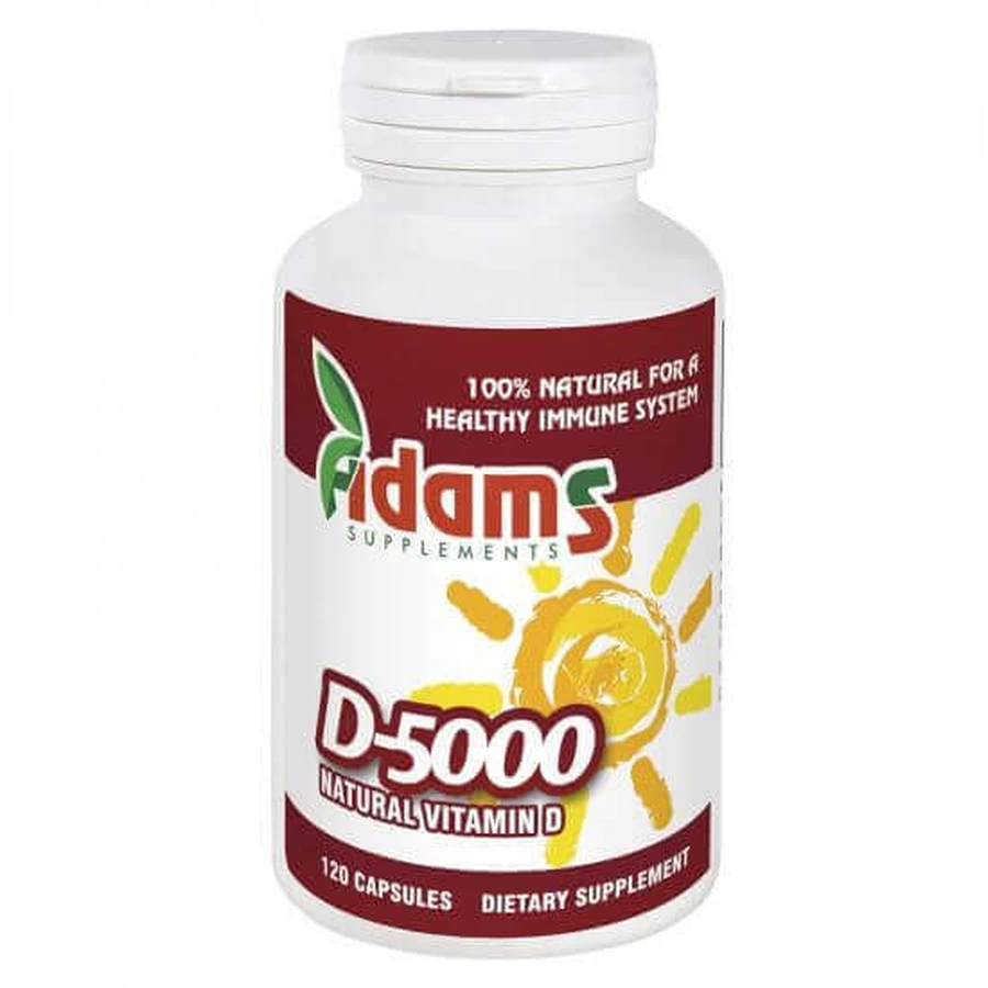 Вітамін D-5000, 120 капсул, Adams Vision: ціни та характеристики
