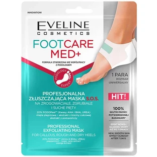 Eveline Foot Care Med+ Professional отшелушивающая маска из лаваша, 1 пара