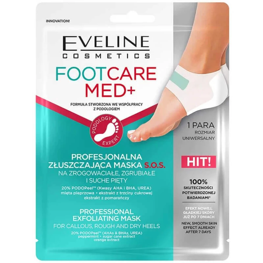 Eveline Foot Care Med+ Professional отшелушивающая маска из лаваша, 1 пара: цены и характеристики