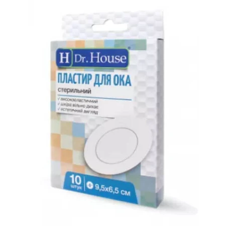 Пластырь для глаза H Dr. House 9,5 х 6.5 см, стерильный №10: цены и характеристики