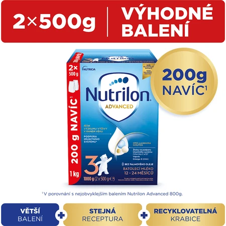 Суха молочна молочна суміш Nutrilon 3 малюк 1000 г: ціни та характеристики