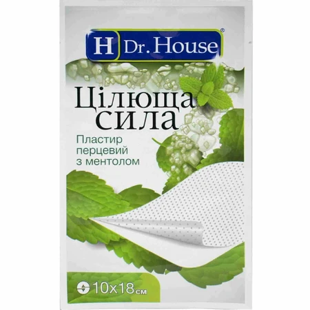 Пластырь обезболивающий с ментолом Ultra H Dr. House 10 см х 18 см: цены и характеристики