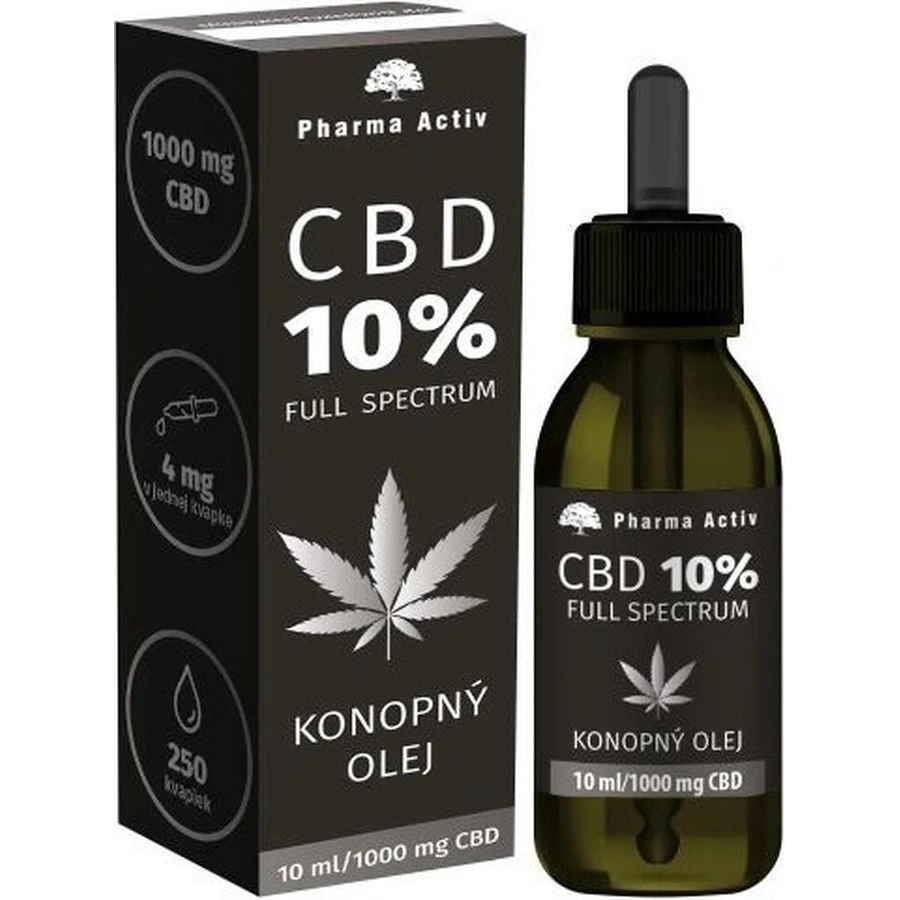 Pharma Activ CBD 10% Full Spectrum HEMP OIL 1×10 мл, конопляна олія: ціни та характеристики