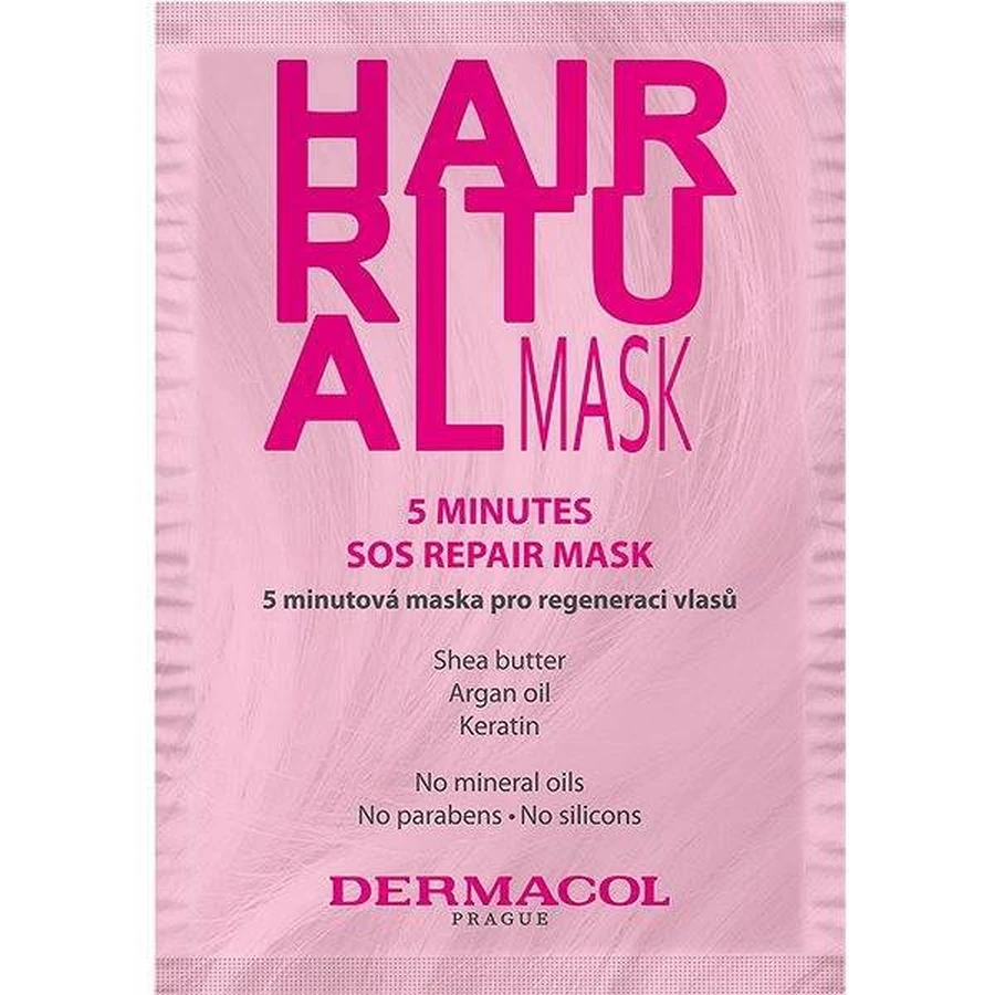 Dermacol HAIR RITUAL 5-хвилинна маска для відновлення волосся 1×15 мл, маска для волосся: ціни та характеристики