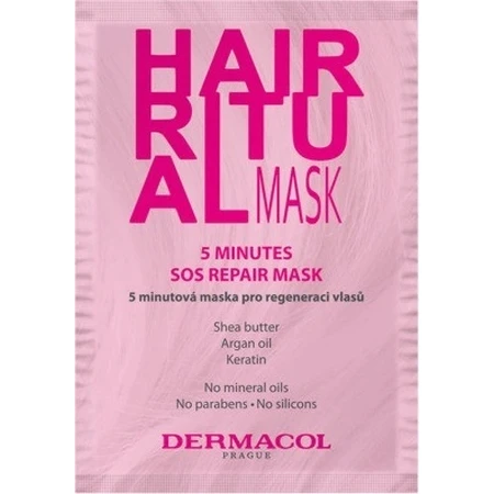 Dermacol HAIR RITUAL 5-хвилинна маска для відновлення волосся 1×15 мл, маска для волосся: ціни та характеристики