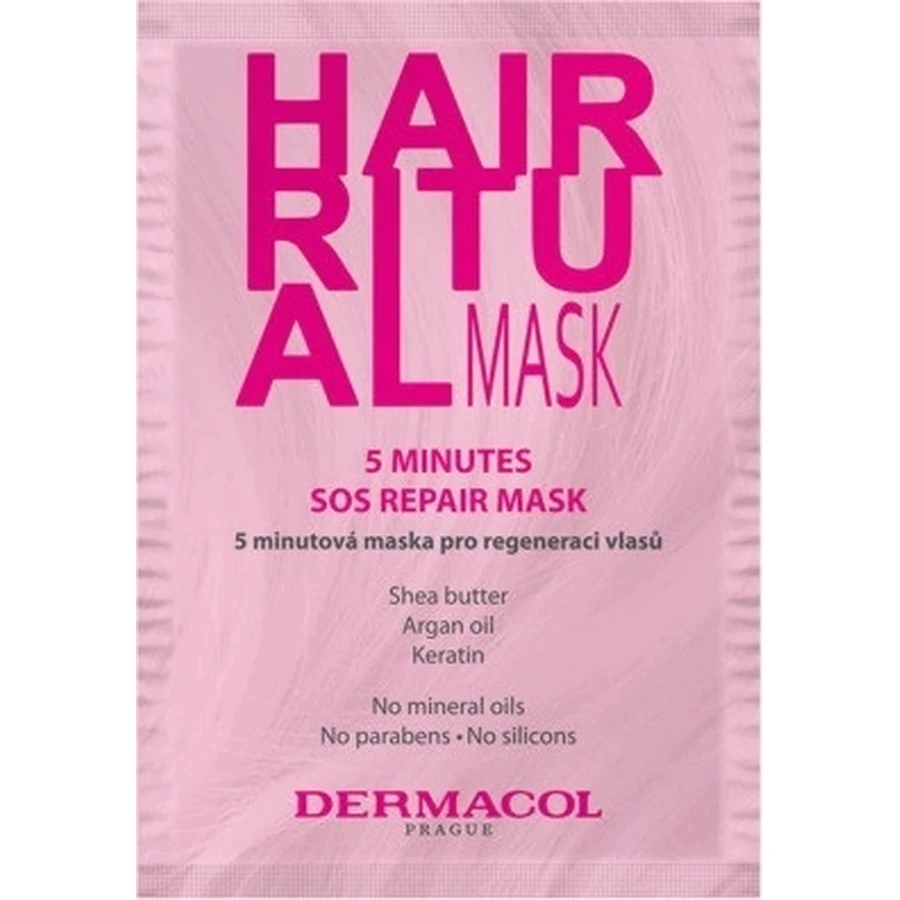 Dermacol HAIR RITUAL 5-хвилинна маска для відновлення волосся 1×15 мл, маска для волосся: ціни та характеристики