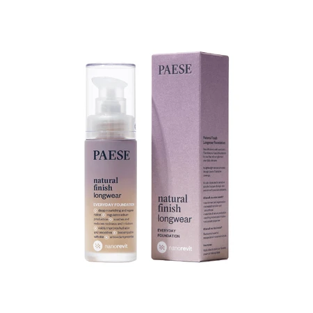 Тональна основа під макіяж Paese Natural Finish 2.5 Пісочно-бежевий, 30 мл: ціни та характеристики