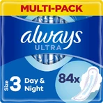 Always Ultra Hygienic Day & Night Pads (V3) With Quiddles 84 pcs: цены и характеристики