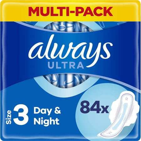 Always Ultra Hygienic Day & Night Pads (V3) With Quiddles 84 pcs: цены и характеристики