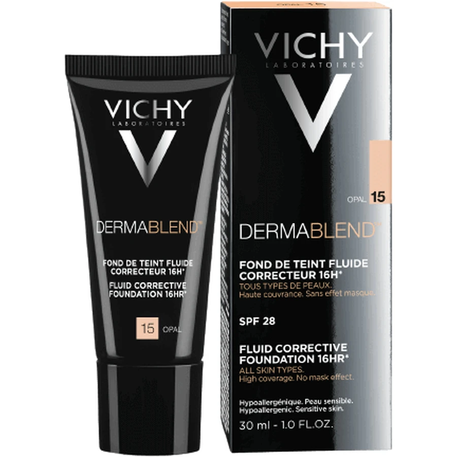 Vichy Dermablend 15 Коригувальний флюїд для макіяжу 30 мл: ціни та характеристики