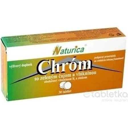 Naturica CHROM із зеленим чаєм та клітковиною 1×30 шт, табл (хром 35 мкг): ціни та характеристики