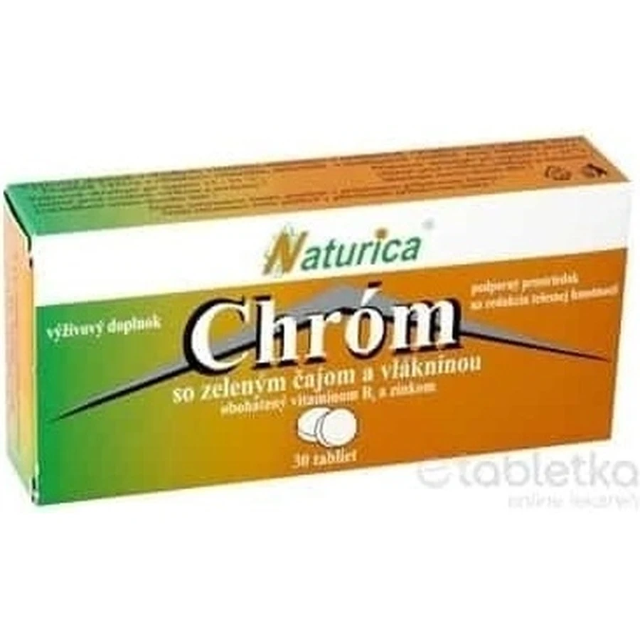 Naturica CHROM із зеленим чаєм та клітковиною 1×30 шт, табл (хром 35 мкг): ціни та характеристики