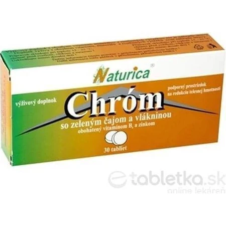 Naturica CHROM із зеленим чаєм та клітковиною 1×30 шт, табл (хром 35 мкг): ціни та характеристики