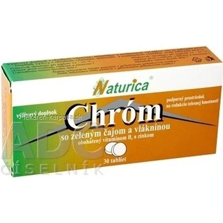 Naturica CHROM із зеленим чаєм та клітковиною 1×30 шт, табл (хром 35 мкг): ціни та характеристики