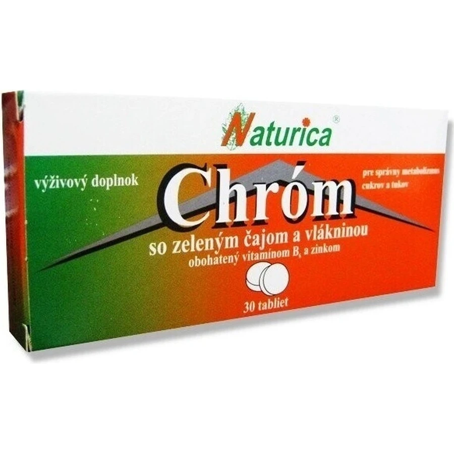 Naturica CHROM із зеленим чаєм та клітковиною 1×30 шт, табл (хром 35 мкг): ціни та характеристики