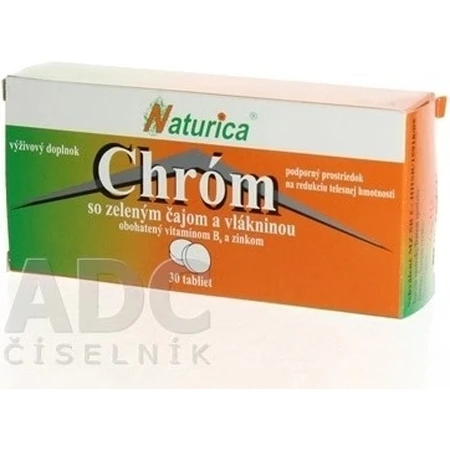 Naturica CHROM із зеленим чаєм та клітковиною 1×30 шт, табл (хром 35 мкг): ціни та характеристики