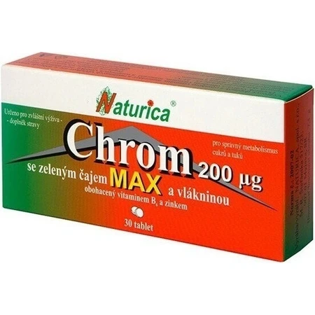 Naturica CHROM із зеленим чаєм та клітковиною 1×30 шт, табл (хром 35 мкг): ціни та характеристики