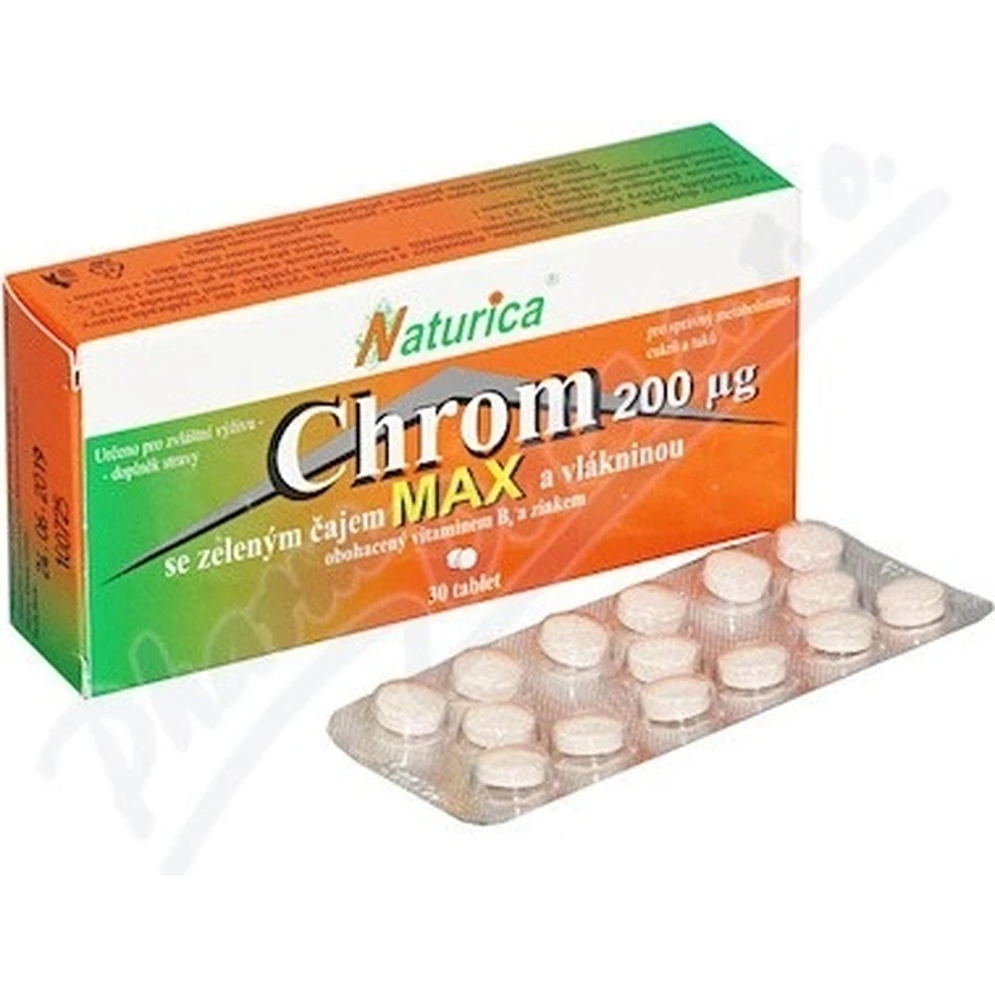 Naturica CHROM із зеленим чаєм та клітковиною 1×30 шт, табл (хром 35 мкг): ціни та характеристики