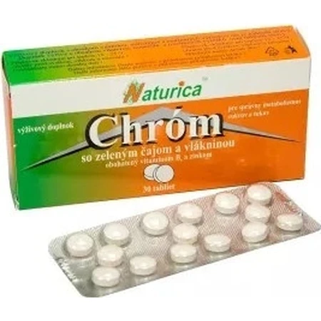Naturica CHROM із зеленим чаєм та клітковиною 1×30 шт, табл (хром 35 мкг): ціни та характеристики