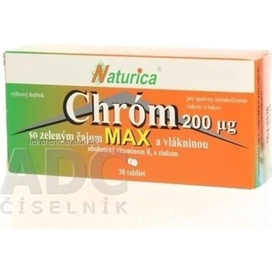Naturica CHROM із зеленим чаєм та клітковиною 1×30 шт, табл (хром 35 мкг): ціни та характеристики