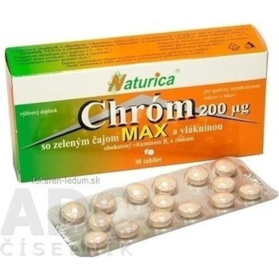 Naturica CHROM із зеленим чаєм та клітковиною 1×30 шт, табл (хром 35 мкг): ціни та характеристики