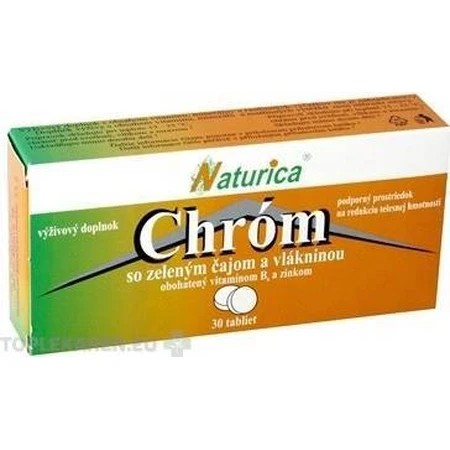 Naturica CHROM із зеленим чаєм та клітковиною 1×30 шт, табл (хром 35 мкг): ціни та характеристики