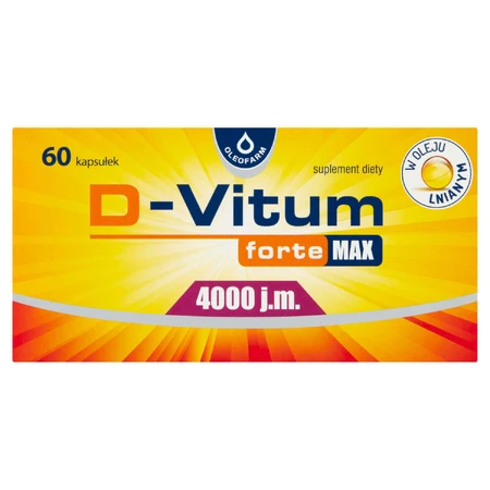D-Vitum Forte Max 4000 МО, 60 капсул: ціни та характеристики
