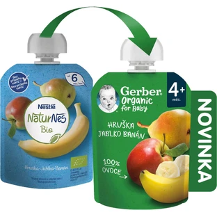 Gerber Органічна груша в мішечку 100% БІО 4м+ 16 х 90 г