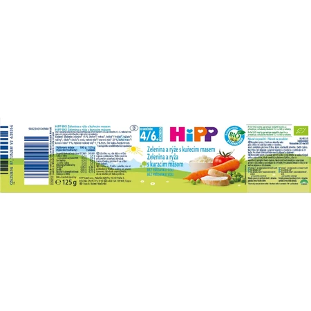 HiPP BIO Овощи и рис с курицей 125 г: цены и характеристики