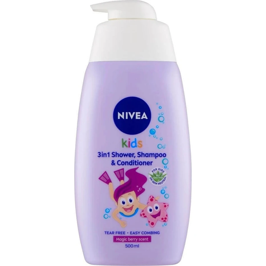 NIVEA Kids Дитячий гель для душу GIRL 500 мл 1×500 мл, гель для душу: ціни та характеристики