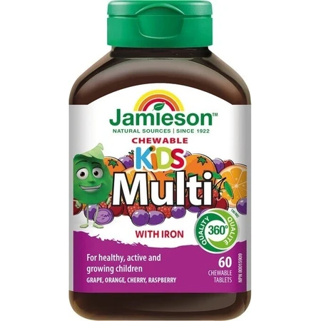 JAMIESON MULTI KIDS МУЛЬТИВІТАМІН З ВІТАМІНОМ С 1×60 табл. для дітей: ціни та характеристики
